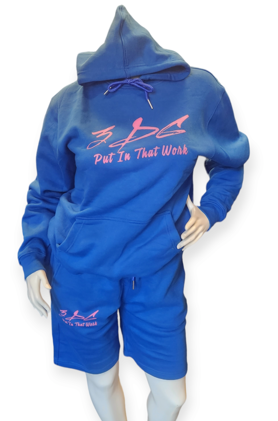 3DG Clothing - Womens Short Set Pink/Blue