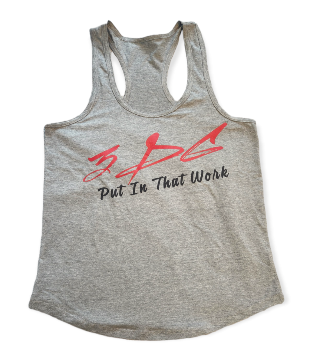 3DG Clothing - 3DG™ Racerback Tank Grey/Red 2