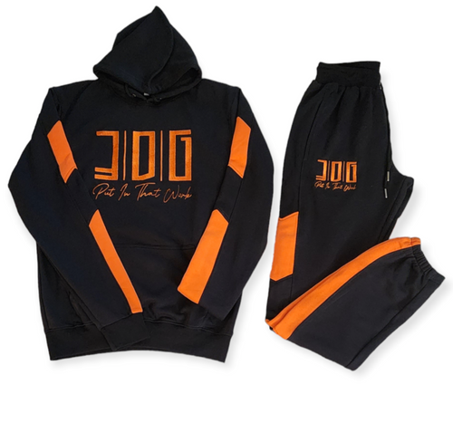 3DG Clothing - 3DG™ Black & Orange Tracksuit