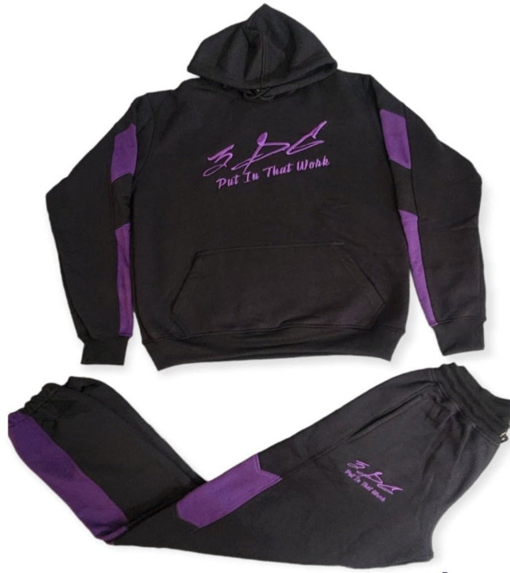 3DG Clothing - 3DG™ Black & Purple Tracksuit