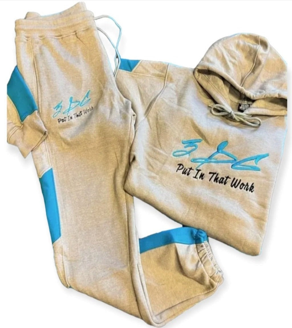 3DG Clothing - 3DG™ Grey & Aqua Tracksuit 2