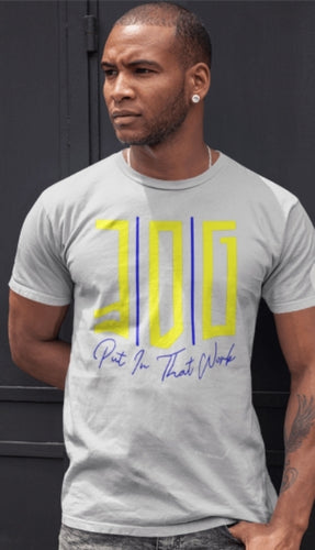 3DG Clothing - 3DG™ T-shirt Grey/Yellow/Blue