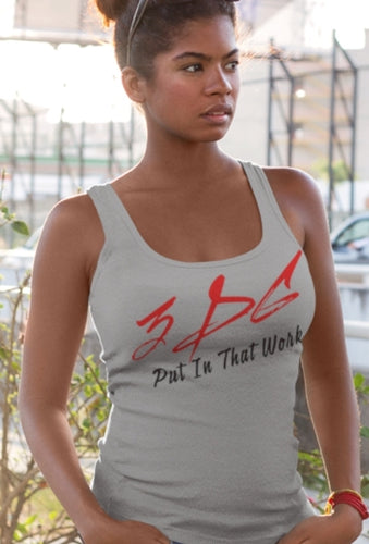 3DG Clothing - 3DG™ Racerback Tank Grey/Red